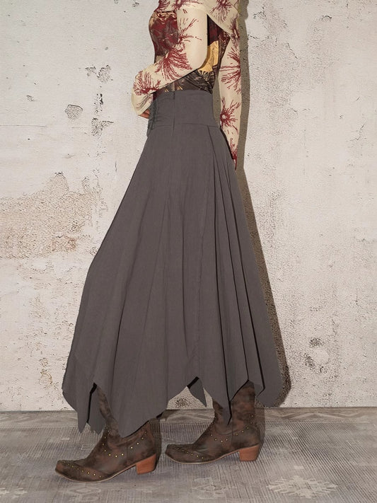 American retro street spicy girl fashionable A-line half skirt, women's texture versatile, antique big swing skirt