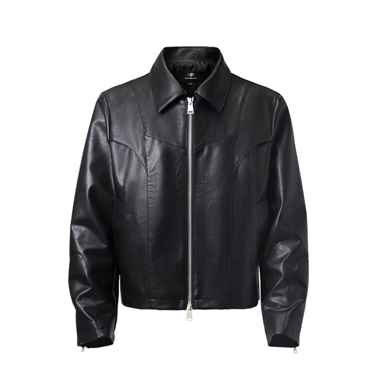 CATS Blade Loose leaf Leather Jacket for Men Spring New Collection Cleanit Loose Short Coat PU Leather Jacket